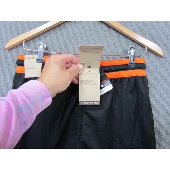 NIKE WNBA Basketball Shorts Mens Small Dri Fit Pull On Drawstring Black Orange - Picture 7 of 13